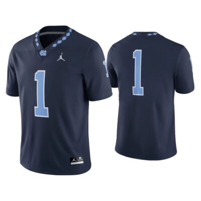 Men North Carolina Tar Heels #1 Navy Throwback Alternate Game Jersey