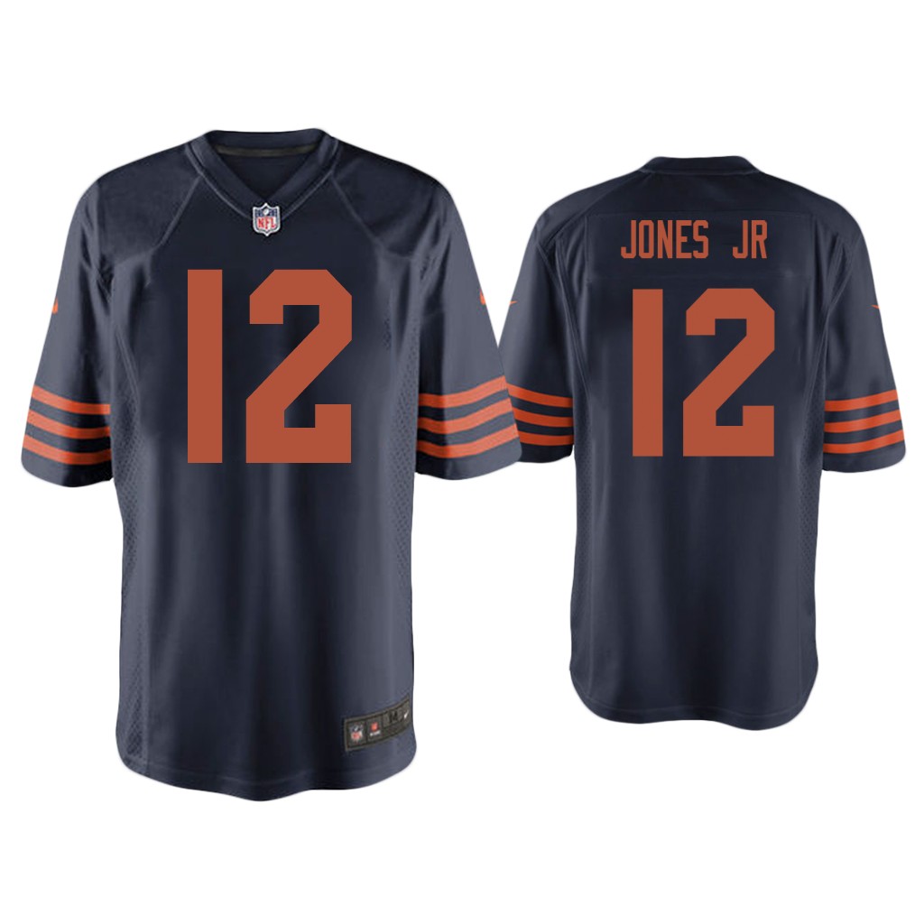 Men Velus Jones Jr. Chicago Bears Navy Throwback Game Jersey