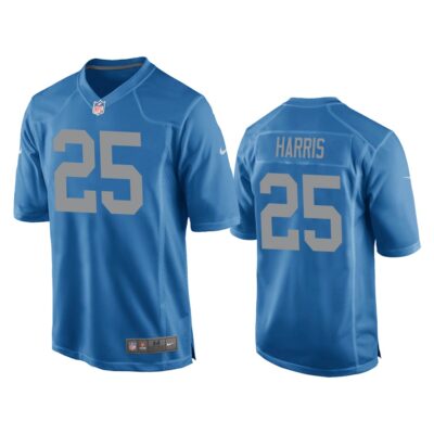 Men Will Harris Detroit Lions Blue Throwback Game Jersey