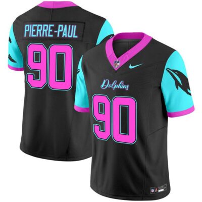 Men's Miami Dolphins #90 Jason Pierre-Paul Black F.U.S.E. "Miami Vice" Vapor Limited Football Stitched Jersey