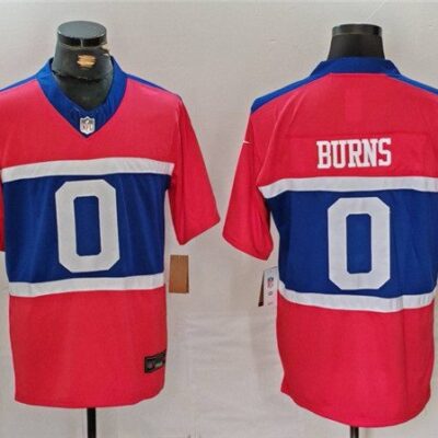 Men's New York Giants #0 Brian Burns Century Red Alternate Vapor F.U.S.E. Limited Football Stitched Jersey