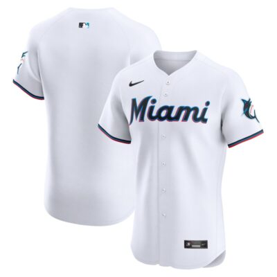 Miami Marlins Home Elite Jersey - White