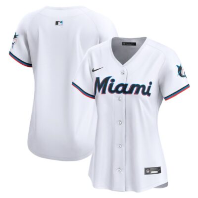 Miami Marlins Women Home Limited Jersey - White