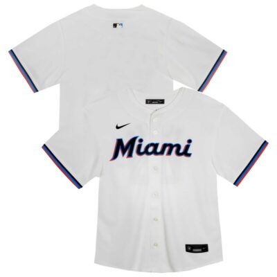 Miami Marlins Youth Home Game Jersey - White