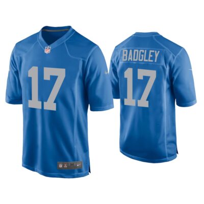 Michael Badgley Detroit Lions Blue Throwback Game Jersey
