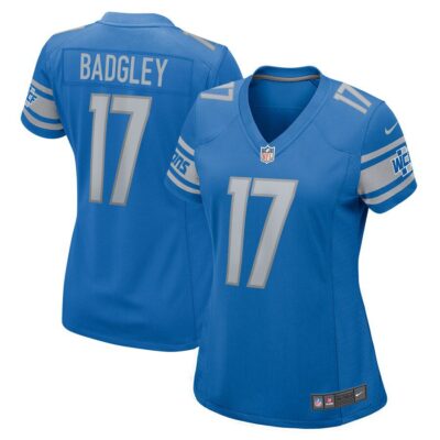 Michael Badgley Detroit Lions Women's Home Game Player Jersey - Blue