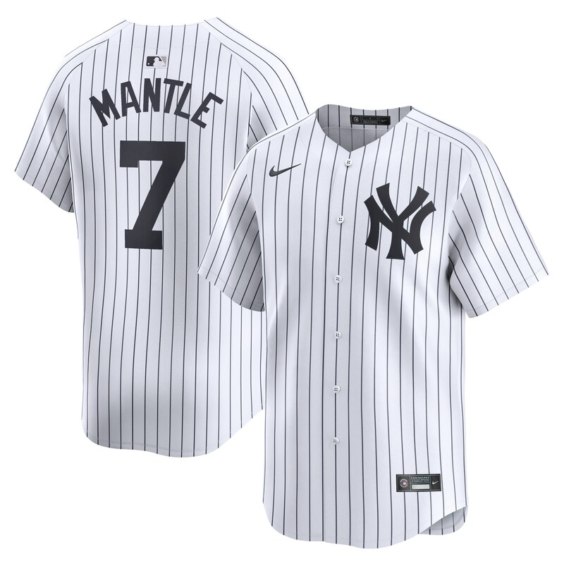 Mickey Mantle New York Yankees Home Limited Player Jersey - White