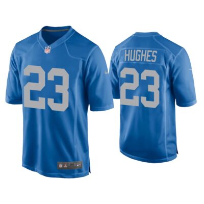 Mike Hughes Detroit Lions Blue Throwback Game Jersey