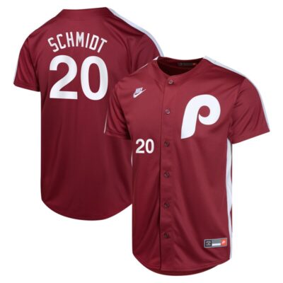 Mike Schmidt Philadelphia Phillies Youth Cooperstown Collection Limited Player Jersey - Burgundy