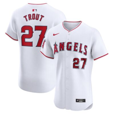 Mike Trout Los Angeles Angels Home Elite Player Jersey - White