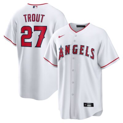 Mike Trout Los Angeles Angels Home Replica Player Name Jersey - White