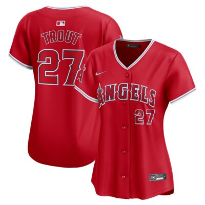 Mike Trout Los Angeles Angels Women Alternate Limited Player Jersey - Red