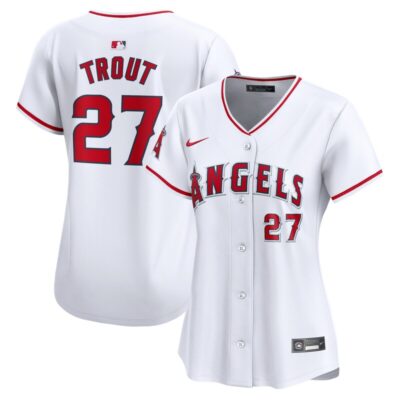 Mike Trout Los Angeles Angels Women Home Limited Player Jersey - White