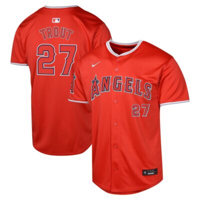 Mike Trout Los Angeles Angels Youth Alternate Limited Player Jersey - Red