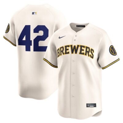 Milwaukee Brewers 2024 Jackie Robinson Day Home Limited Jersey - Cream