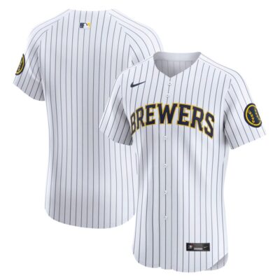 Milwaukee Brewers Alternate Vapor Premier Elite Patch Jersey - White