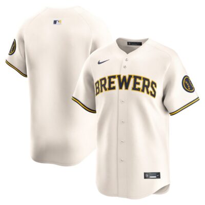 Milwaukee Brewers Home Limited Jersey - Cream