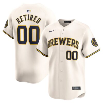 Milwaukee Brewers Home Limited Pick-A-Player Retired Roster Jersey - Cream