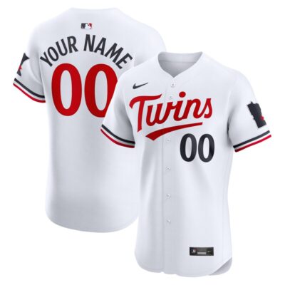 Minnesota Twins Home Elite Custom Jersey - White