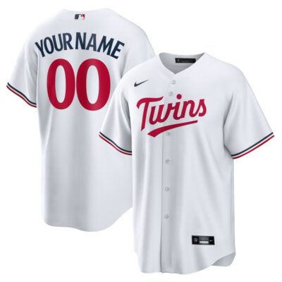 Minnesota Twins Home Replica Custom Jersey - White