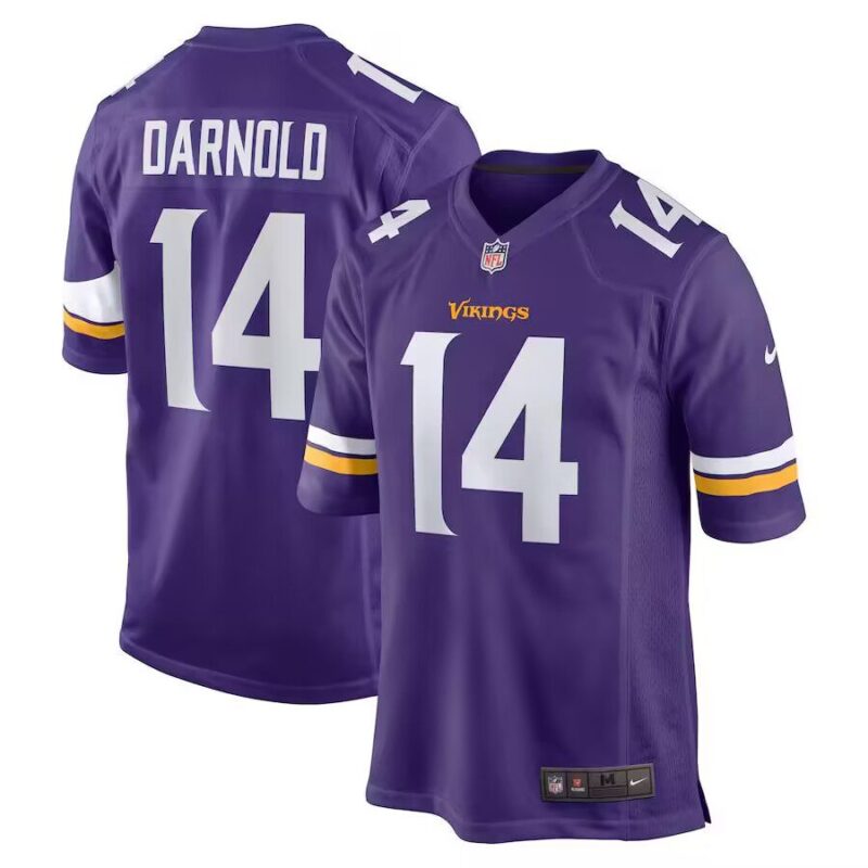 Minnesota Vikings #14 Sam Darnold Purple Football Stitched Game Jersey