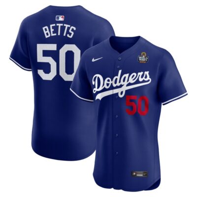 Mookie Betts Los Angeles Dodgers 2024 World Series Alternate Elite Player Jersey - Royal