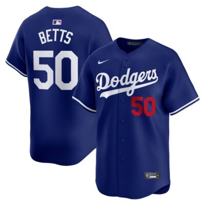 Mookie Betts Los Angeles Dodgers Alternate Limited Player Jersey- Royal