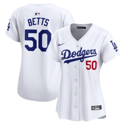 Mookie Betts Los Angeles Dodgers Women's Home Limited Player Jersey - White