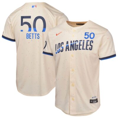 Mookie Betts Los Angeles Dodgers Youth 2024 City Connect Limited Player Jersey - Cream