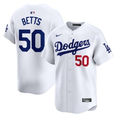 Mookie Betts Los Angeles Dodgers Youth Home Limited Player Jersey - White