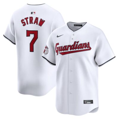 Myles Straw Cleveland Guardians Home Limited Player Jersey - White