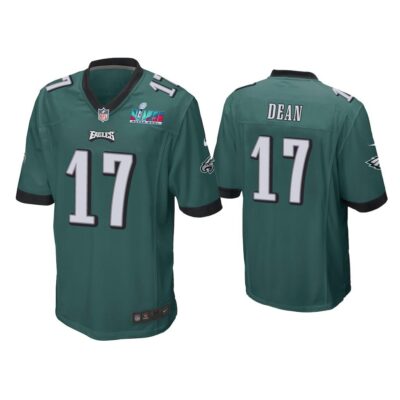 Nakobe Dean Philadelphia Eagles Super Bowl LVII Midnight Green Game Jersey