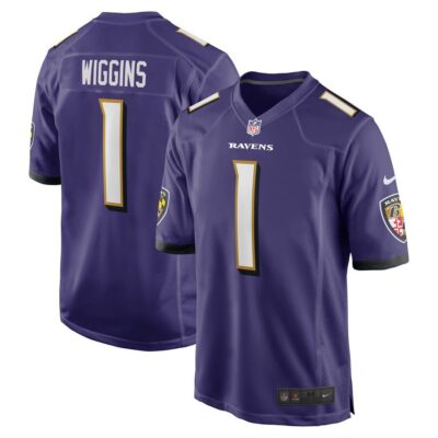 Nate Wiggins Baltimore Ravens 2024 NFL Draft First Round Pick Player Game Jersey - Purple