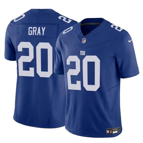 New York Giants #20 Eric Gray Blue 2023 F.U.S.E. Vapor Untouchable Limited Football Stitched Jersey