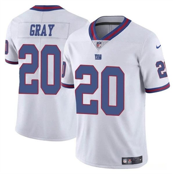 New York Giants #20 Eric Gray White Color Rush Limited Football Stitched Jersey