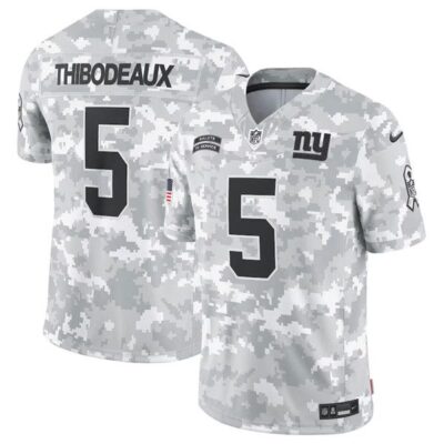 New York Giants #5 Kayvon Thibodeaux Arctic Camo 2024 F.U.S.E. Salute to Service Limited Football Stitched Jersey