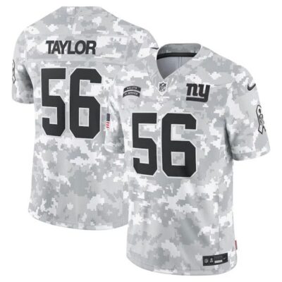 New York Giants #56 Lawrence Taylor Arctic Camo 2024 F.U.S.E. Salute to Service Limited Football Stitched Jersey