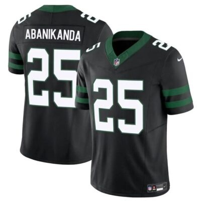 New York Jets #25 Israel Abanikanda Black 2023 F.U.S.E Vapor Untouchable Limited Football Stitched Jersey