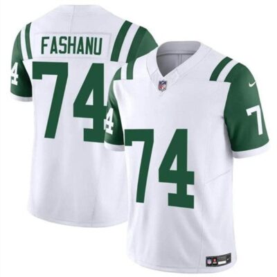 New York Jets #74 Olu Fashanu White 2024 Classic Alternate Vapor F.U.S.E. Limited Football Stitched Jersey