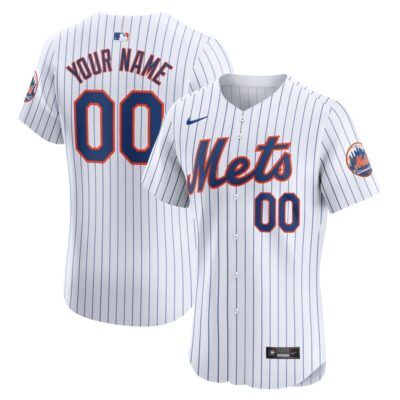 New York Mets Home Elite Custom Jersey - White