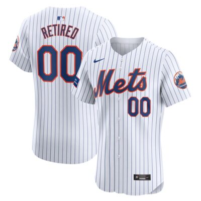 New York Mets Home Elite Pick-A-Player Retired Roster Patch Jersey - White