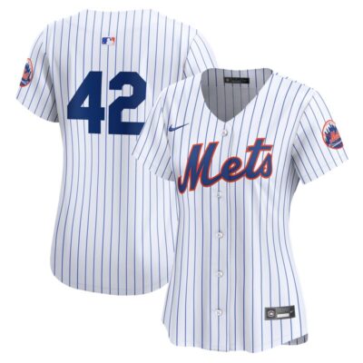 New York Mets Women 2024 Jackie Robinson Day Home Limited Jersey - White