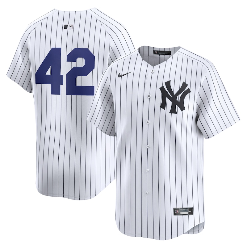 New York Yankees 2024 Jackie Robinson Day Home Limited Jersey- White