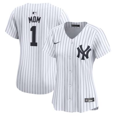 New York Yankees Women's #1 Mom Home Limited Jersey - White