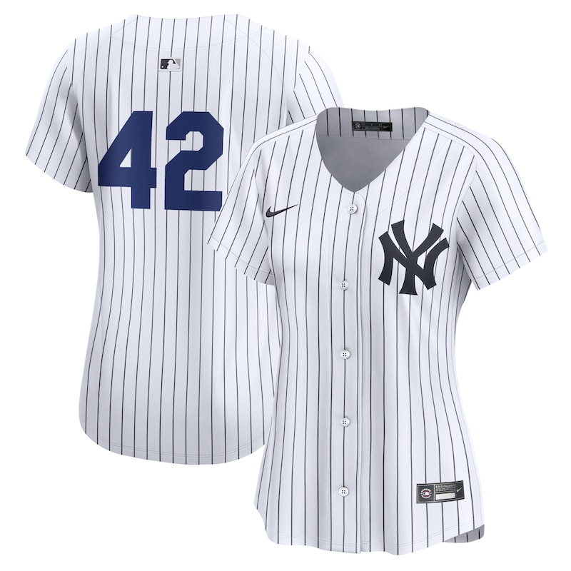 New York Yankees Women's 2024 Jackie Robinson Day Home Limited Jersey- White