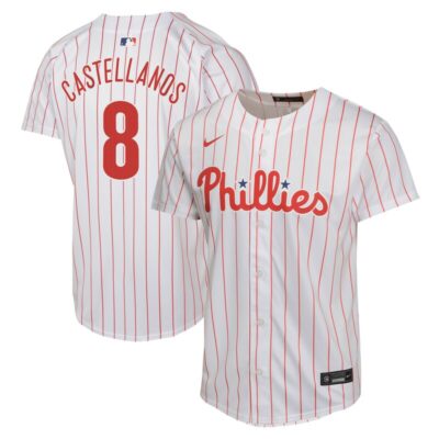 Nick Castellanos Philadelphia Phillies Youth Home Game Player Jersey - White