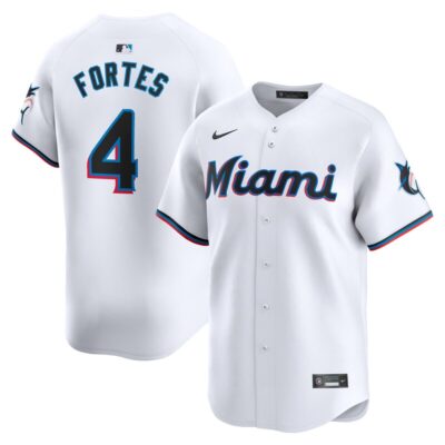 Nick Fortes Miami Marlins Home Limited Player Jersey - White