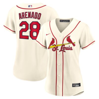 Nolan Arenado St. Louis Cardinals Women Alternate Replica Player Jersey - Cream