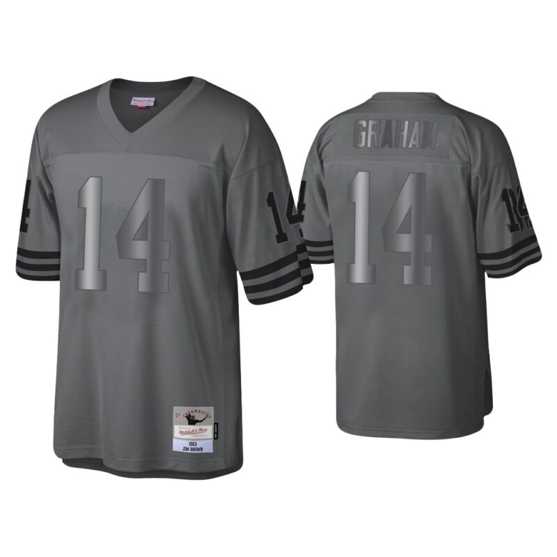 Otto Graham Cleveland Browns Charcoal 1963 Throwback Metal Legacy Jersey