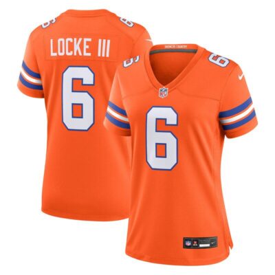 P.J. Locke III Denver Broncos Women's Mile High Collection 1977 Throwback Player Game Jersey - Orange